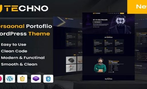 Techno Personal Portfolio WordPress Theme Original License Key Activation