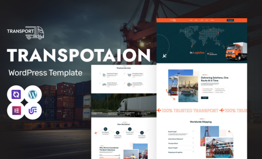 Transport - Transportation, Cargo And Logistics Services WordPress Elementor Theme