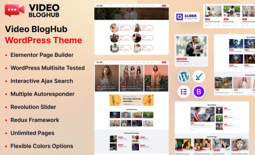 Video BlogHub WordPress Theme