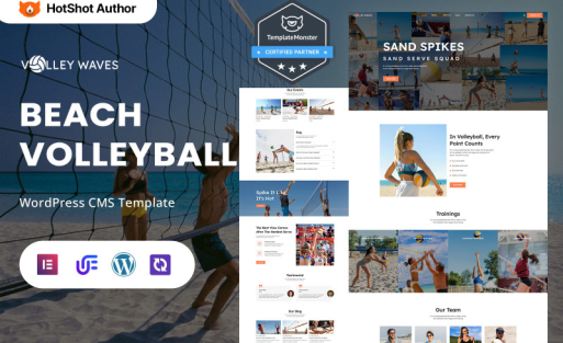 Volley Waves - Beach Volleyball Club, Academy And Coaching WordPress Elementor Theme