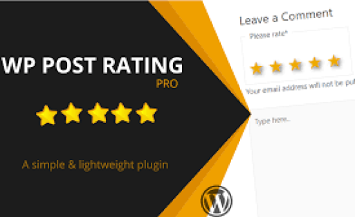 WP Post Rating Pro– Post rating system for WordPress Plugin